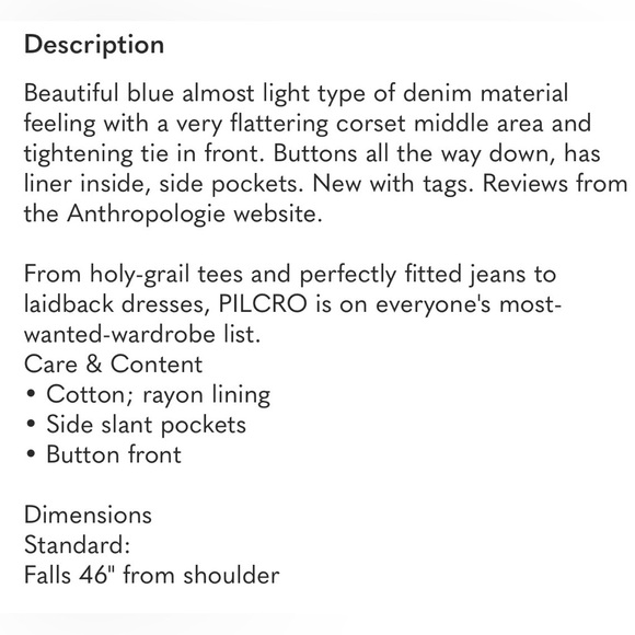 Pilcro Dress - Medium - Picture 4 of 13